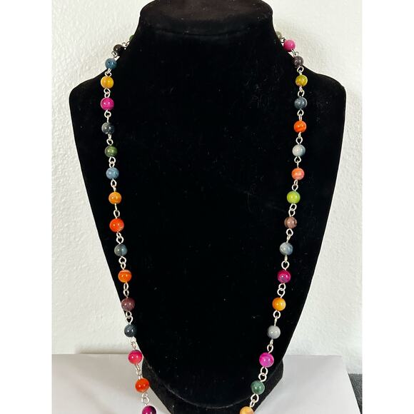 Handmade Wirewrapped Multicolored Crystal Quartz Completely Adjustable Necklace - Picture 4 of 8